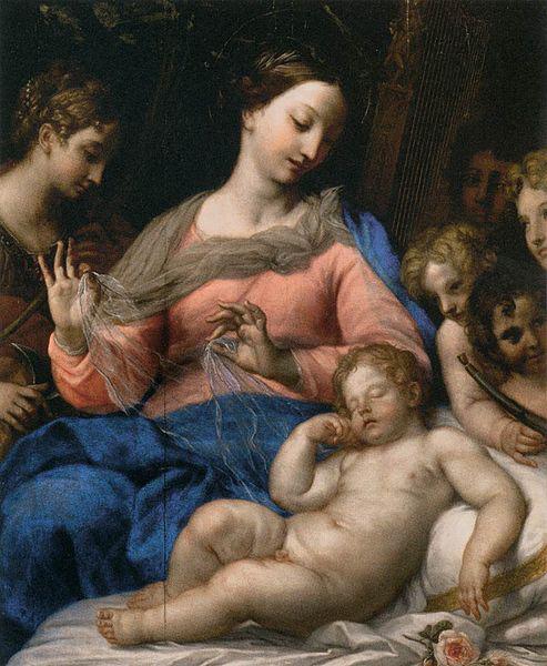 Carlo Maratta The Sleep of the Infant Jesus, with Musician Angels
